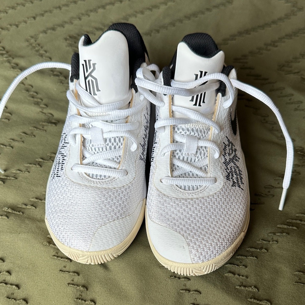 Nike White and Black Sneakers with Breathable Mesh